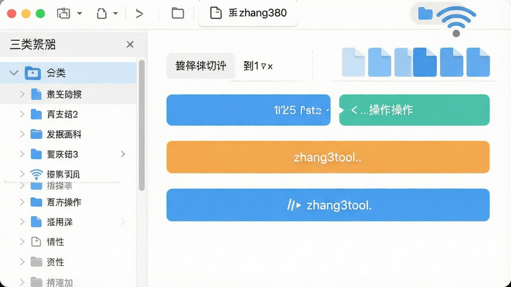 zhang3tool�ļ��������ܽ���ʾ��ͼ��չʾ�����б����ļ�������ť���������ߴ���ͼ�꣬�����������������ֺ��������ʸɾ����޶���װ��