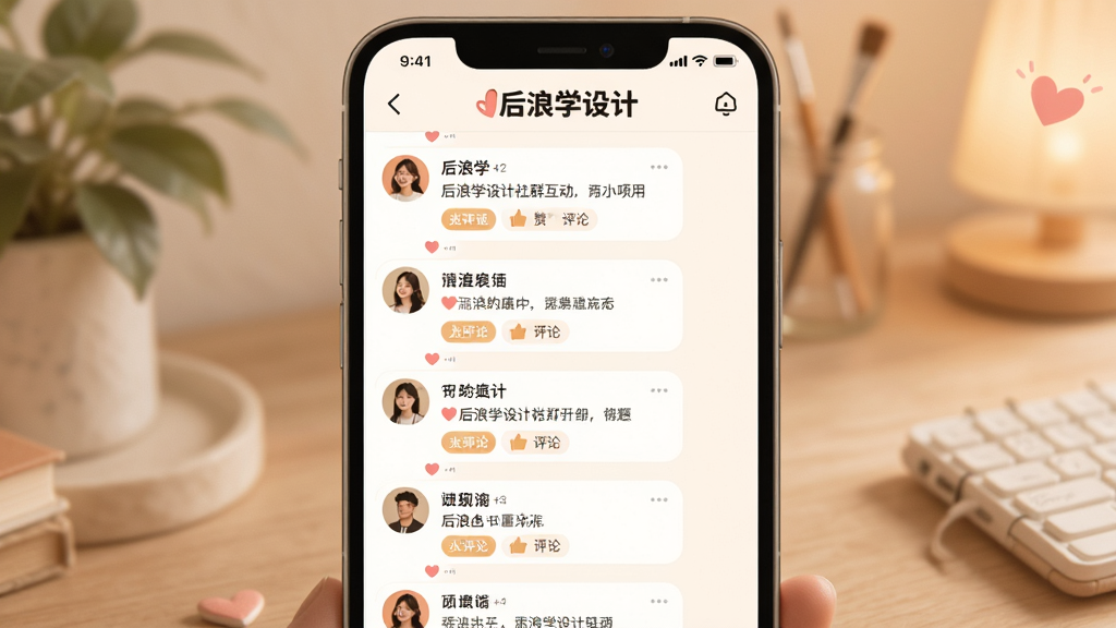 ����ѧ�����Ⱥ����ҳ�棬����Ϊ�ֻ������������ʾ�����û���̬���������ͼ�꣬��Ļ�����С�����ѧ��ơ�Logo������Ϊ�ٲ�����Ϣչʾ���Ű���ã������ܰ��ϸ�ڰ���ͷ���뻰���ǩ��������ͣ��ɾ��޶���Ԫ��