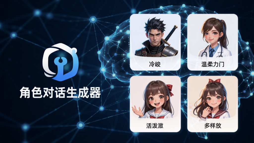 һ�Ź���չʾͼ����������ǡ���ɫ�Ի�����������Logo���Ҳ��Կ�Ƭ��ʽ�����Ų�ͬ�Ը�Ľ�ɫͷ��������Ľ��͡������ҽʦ�����õ���Ů�������ǳ��������������ͼ��������Ƽ������ִ��н�ϣ��ɾ�������ͻ�������ܡ��롰���������ԡ�