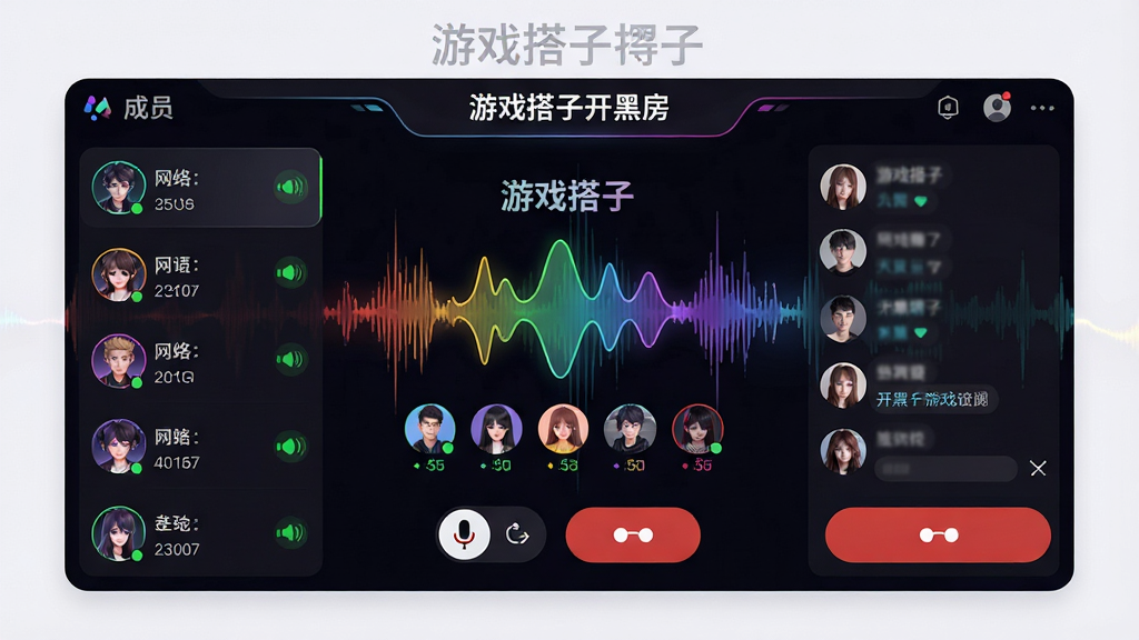 ���壺��Ϸ����App��ʵʱ����������棬������ʾ����Ϸ���ӿ��ڷ������м��Ƕ�����������ͼ��ͷ�񡣲��֣����������У����Ϊ��Ա�б����Ҳ�Ϊ�����¼���ײ�����˷翪����Ҷϰ�ť���Ű棺��Ա�б��������У�ͷ��������ɫ����ָʾ�ơ������ɫ���ŷ����ϵ羺RGB��Ч������Ϊ��������������ϸ�ڣ�����������֡���Ϸ���ӡ���ͷ���·���ʾ�����ӳ���ֵ�����ʣ����壬�ɾ����޶���Ԫ�ء�