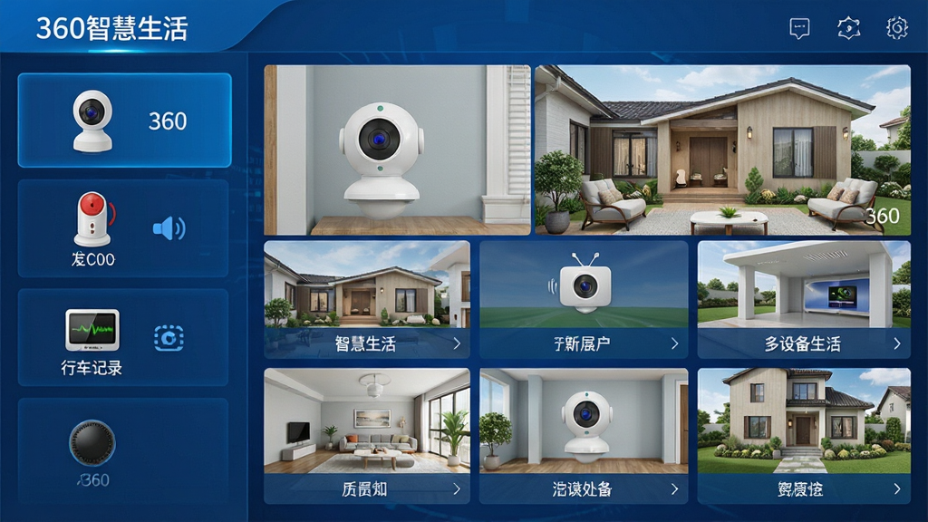 360�ǻ�������豸�������棬����б���ʾ����ͷ�����塢�г���¼�ǵ�ͼ�꣬�Ҳ�Ϊ�豸Ԥ�����棬���񲼾֣���ɫ�Ƽ��з�񣬽������������ֱ�ע