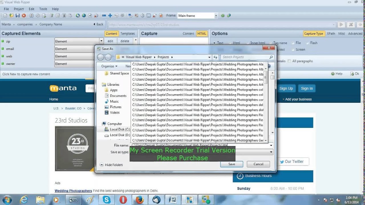 Visual Web Ripper �����̳̽���