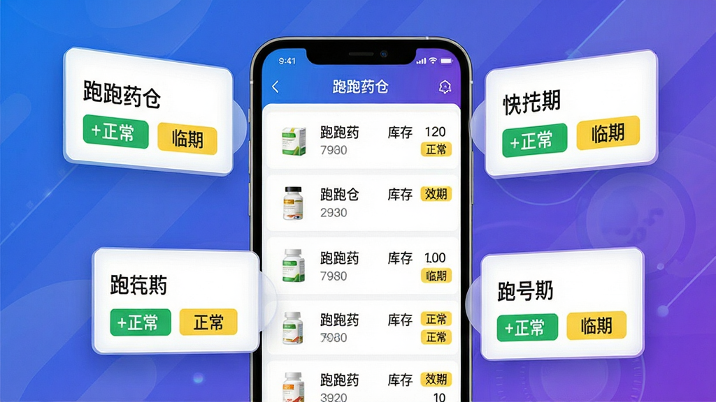 ���壺����ҩ��APP�Ŀ���ѯ���棬�ֻ���Ļ��չʾҩƷ�б���ÿ����ʾҩƷͼƬ�����ơ����������Ч�ڱ�ǩ�����֣��ֻ���ĻΪ�������壬��ΧƯ���ż����Ŵ�����ݿ�Ƭ����ʾ������Ч����Ϣ���Ű棺���ݿ�Ƭ�����ֻ����У���η�������񣺿Ƽ�������磬���Ͻ��䱳����ϸ�ڣ�ҩƷ�����Ա�ע������ҩ�֡�������Ч�ڱ�ǩ����ɫ���֣���ɫΪ��������ɫΪ���ڣ������ʣ�����ϸ�壬�ɾ��޶���Ԫ�ء�