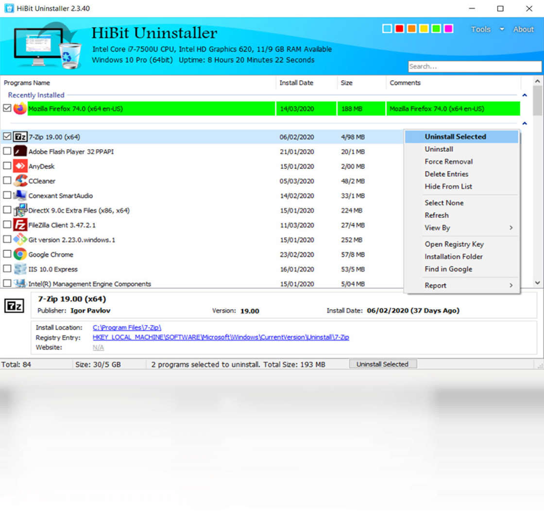 HiBit Uninstaller3.2.20 ϵͳж�ع���