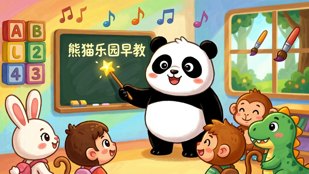 ���壺һֻԲ��������è��ʦ����һȺ��ͨС���С���ӡ�С���ӡ�С������Χ���ڲʺ�ɫ�Ľ����ǽ������ĸ�����ֻ�ľ������Ư���������ͻ��ʣ����֣���è��ʦ�����ģ�������Χ�ɰ�Բ�����汥�����Ű棺ǰ��Ϊ������רע�Ĳ�����������������ɭ�ֽ��Ҵ�������������ֻ濨ͨ��ɫ��������ů������Բ��ϸ�ڣ���è��ʦ����ħ������ָ��һ��д�š���è��԰��̡��ķ���ڰ壬ÿ��������鶼������������֣����ʣ�4K���壬�ɾ��޶���Ԫ�أ�������ܰͯȤ��