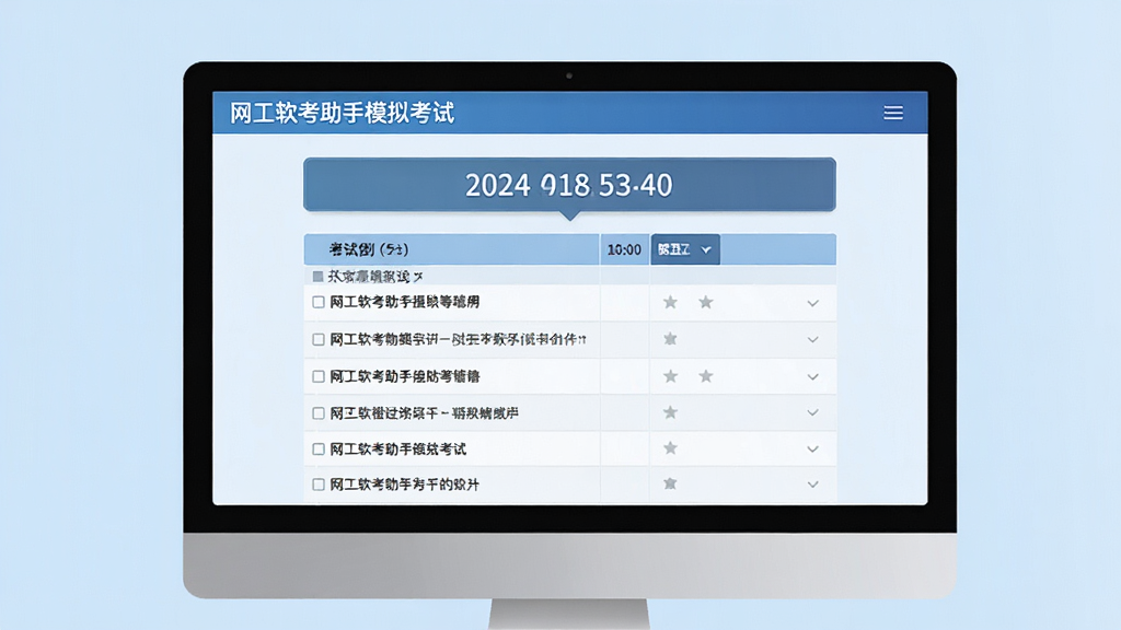 ������������ģ�⿼��ҳ�棬������Ļ��ʾ���Ե���ʱ����Ŀ�б�������Ϊ����ɫ����������࣬����������ϸ�ڵ�λ�����ʸ��壬�ɾ��޶���Ԫ��