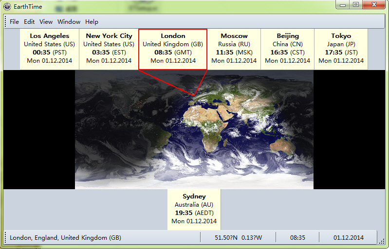 EarthTime4.4.1 ����ʱ�ӹ���