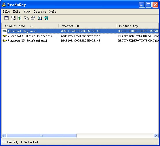 ProduKey1.0.0 ��Կ�鿴����