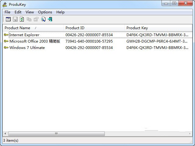 ProduKey1.0.0 ��Կ�鿴����