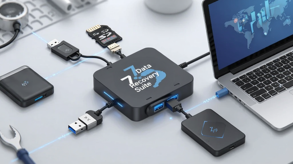 7Data Recovery Suite���Ӷ��ִ洢�豸ʾ��ͼ������U�̡�SD�����ƶ�Ӳ����ʼǱ����ԣ��豸�����������У�����Ϊǳ��ɫ����̨�棬�����������Ƽ��в廭���ϸ�ڷḻ�����ʸɾ�