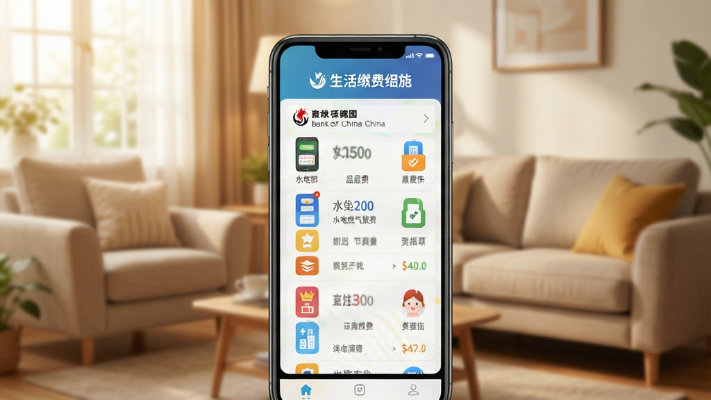 Bank of China����ɷѹ�����ʾ���ֻ���Ļ��ʾˮ��ȼ���ɷ��б�������Ϊ��ܰ�Ҿӻ����������Ѻã�ͼ��ɫ�ʷḻ�����ֺ����������������޶���Ԫ��