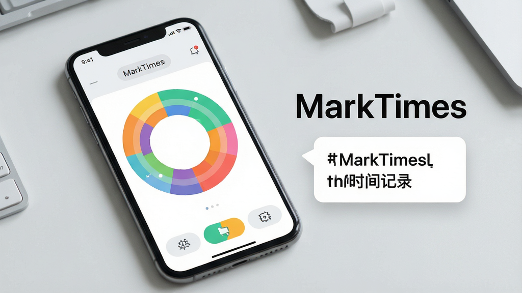 ���壺�����ֻ���ĻչʾMarkTimesӦ�ý��棬��Ļ������ʾ����ʱ��ͳ��ͼ����ɫ���������졣���֣��ֻ�λ�ڻ�������ƫ���Ҳ�������ʾ��MarkTimes�������뷭��Ի��򣬱���Ϊǳ��ɫ�������档�Ű棺�ֻ������ڲ������������Ϸ�Ϊ���ڱ�ǩ���в�Ϊ��ɫʱ��飬�ײ�Ϊ���ܰ�ť����񣺱�ƽ����ƣ��ִ���Լ��ϸ�ڣ�ʱ�����ɫ���ֲ�ͬ���񣬷����������Ӣ�Ķ������֡�MarkTimes ʱ���¼�������ʣ����壬�ɾ����޶���Ԫ�ء�