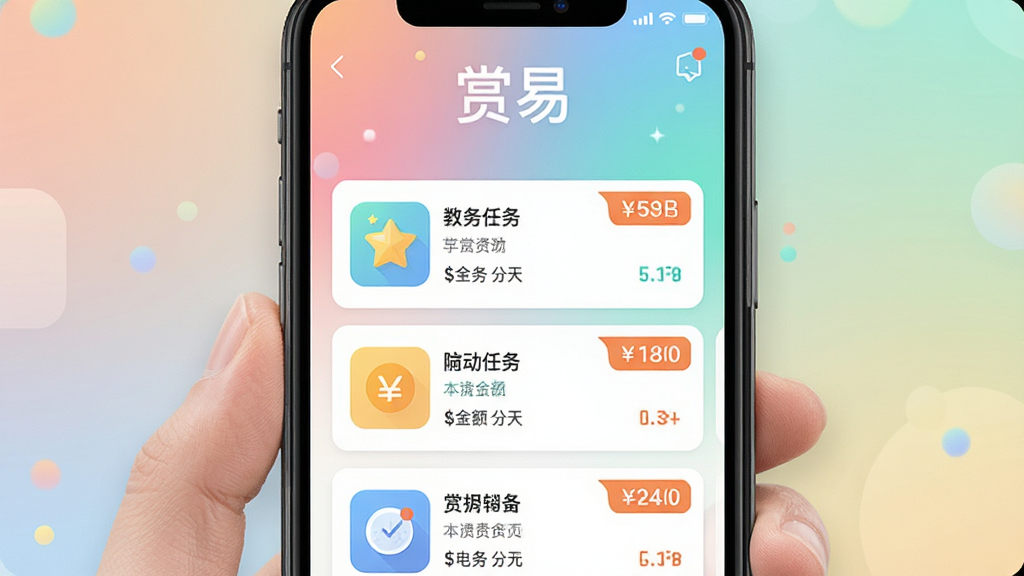 ��������Ϊһ�������ֻ���Ļ����ʾ����APP�����棬���涥���С����ס�����Logo���м�����չʾ�����б���ÿ��������н���ǩ������Ϊ��͵Ľ���ɫ�����岼�ָɾ���࣬���ñ�ƽ����Ʒ��ɫ���������£����ʸ��壬ϸ�ڷḻ���޶���Ԫ��