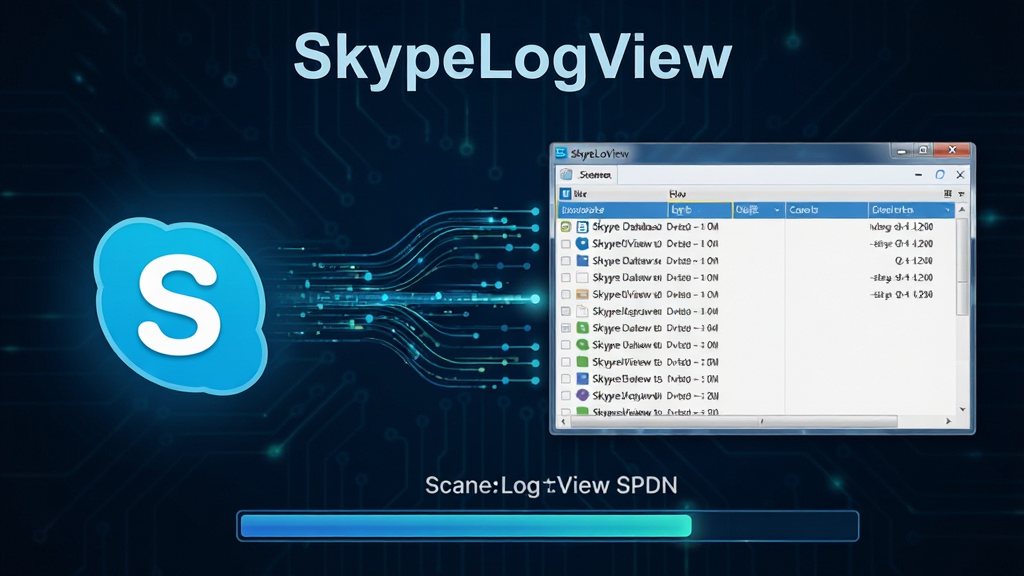 �Ը����ӽ�չʾSkypeLogViewɨ����̣����ΪSkype���ݿ��ļ�ͼ�꣬�Ҳ�Ϊ����������־�б����������ڣ��в�����������������������Ƽ���ʮ�㣬�Ű�ɾ���ǿ����SkypeLogView��������ɨ�������������ϸ�壬�޶���Ԫ�ء�