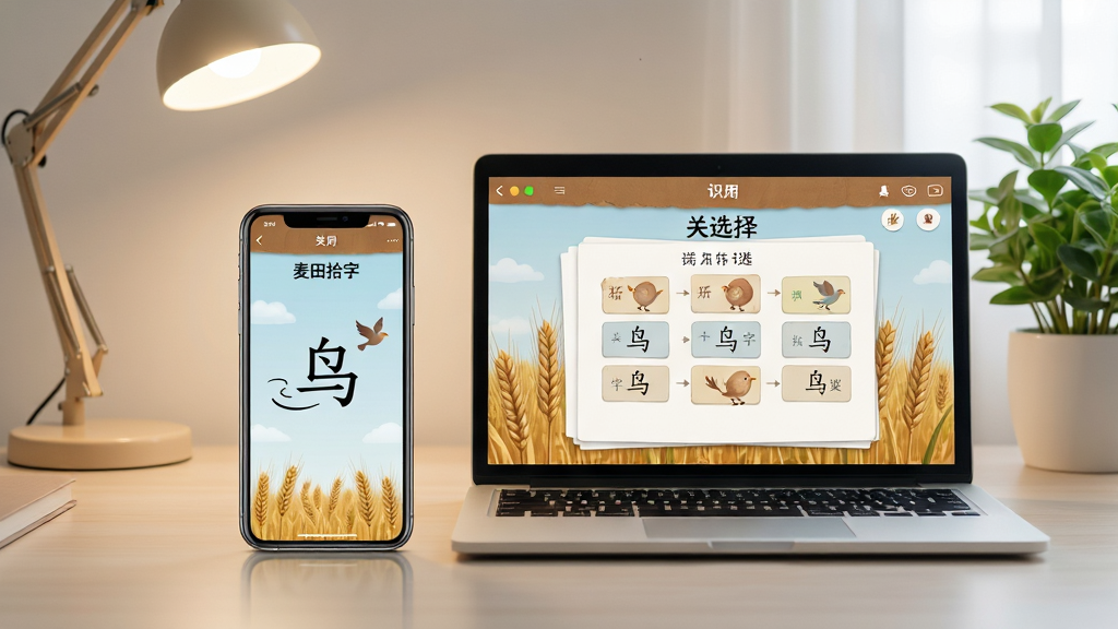 ����һ�Ŷ��豸ʹ������ʰ�ֵĳ���ͼ������Ϊһ�������ֻ���һ̨�ʼǱ����Բ��ŷ��ã���Ļ�϶���ʾ����ʰ�ֵ�ʶ�ֽ��棬�ֻ���Ļ���ǡ����ַ��ж�����������Ļ���ǹؿ�ѡ��ҳ�档����Ϊ���ҶԳƣ������Ǽ����鷿��������̨�ƺ���ֲ�����Ϊдʵ��Ӱ��񣬹�����ͣ�ϸ�����������ʸߣ��޶������