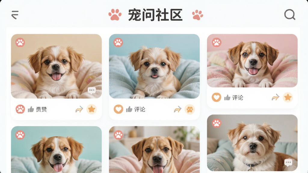 ���壺����App����ҳ�棬չʾ�����ȳ���Ƭ���û���������ͼ�ꡣ���֣��ٲ�����Ƭʽ���֣�ɫ�ʷḻ���Ű棺ҳ�涥���С��������������⣬�·�Ϊ����ͼƬ������񣺻��ÿɰ���������ɫ��������������Ϣ�����ʣ����壬�ɾ����޶���Ԫ�ء�
