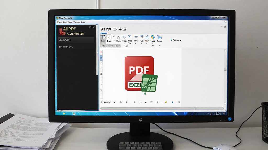 һ��չʾ������Windows���������е�ʵ��ͼ����Ļ��ʾ��All PDF Converter�������棬����ִ��PDFתExcel�����������ϰڷ���һЩ�칫�ļ������廷���������࣬�����������޶���Ԫ��