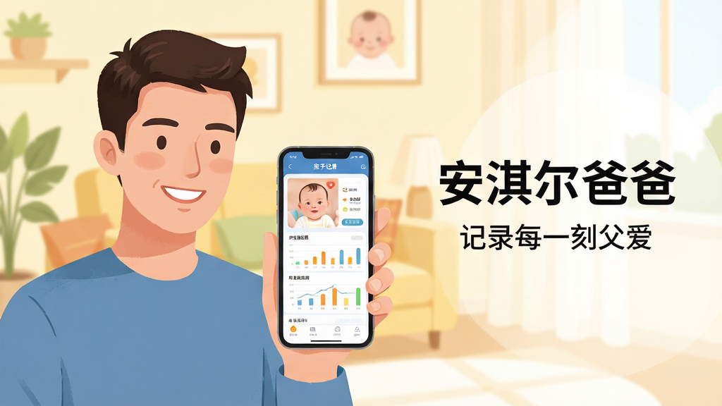 ���壺һλ����ְ�΢Ц���ֳ��ֻ�����Ļ����ʾ��俶��ְ�Ӧ�õ����Ӽ�¼���棬�������б�����Ƭ�ͳɳ�����ͼ����������ܰ���������֣��ֻ����У��ְְ�����λ����࣬�Ҳ���������Ӧ�����ơ���俶��ְ֡����������¼ÿһ�̸��������Ű棺�������������ͻ��������Ϊ��͵�ǳ��ɫ��ͥ��������񣺱�ƽ���廭�����΢дʵ��ɫ����ů�����ʸ��壬�ɾ����޶���Ԫ�ء�