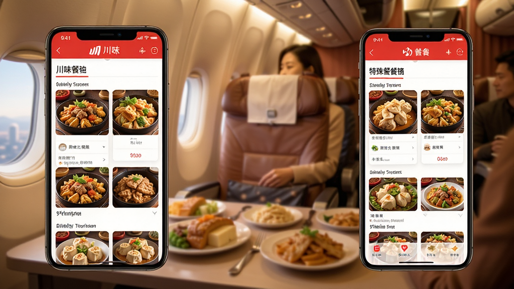 �Ĵ�����APP��ɫ��ʳԤ�����棬�ֻ���Ļչʾ���ֲ�ʳѡ����ͼƬ��������ζ��ʳ�������ʳ���࣬����Ϊ��ܰ�Ļ����òͳ����������ů�׺ͣ�ϸ�ڷḻ�����ʸ��壬�ɾ��޶���Ԫ��