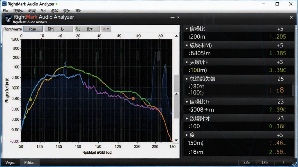 һ��չʾRightMark Audio Analyzer������Ƶָ����Խ����ͼƬ�������ǵ�����Ļ�ϵ���������������棬����Ϊ�����ʾƵ������ͼ���Ҳ�����������ȡ���г��ʧ�����ֵ�б����Ű��������򣬷��Ϊרҵ���ݿ��ӻ����ϸ�ڰ���ͼ���е������ߡ���ɫ���ߡ��������ơ�RightMark Audio Analyzer�������������������ɾ����޶���Ԫ��
