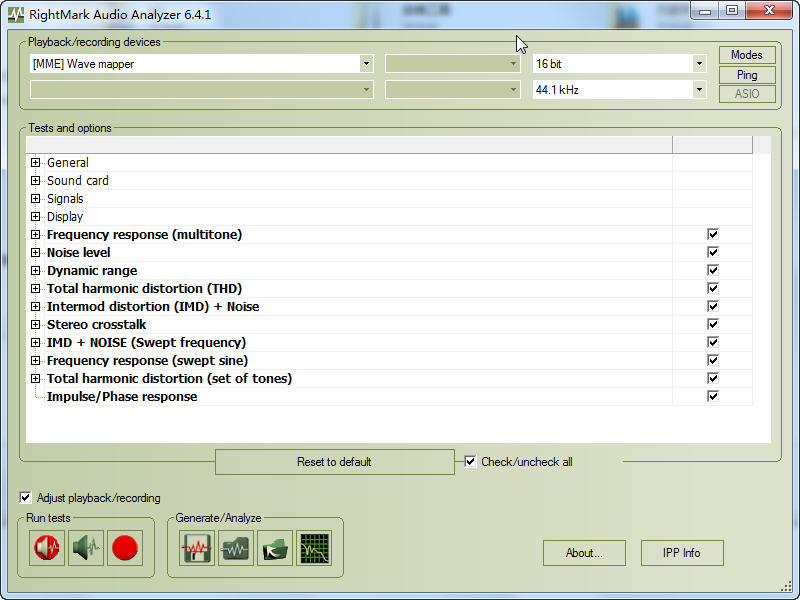 ��Ƶ������RightMark Audio Analyzer{package_version_name} ��Ƶ��⹤��