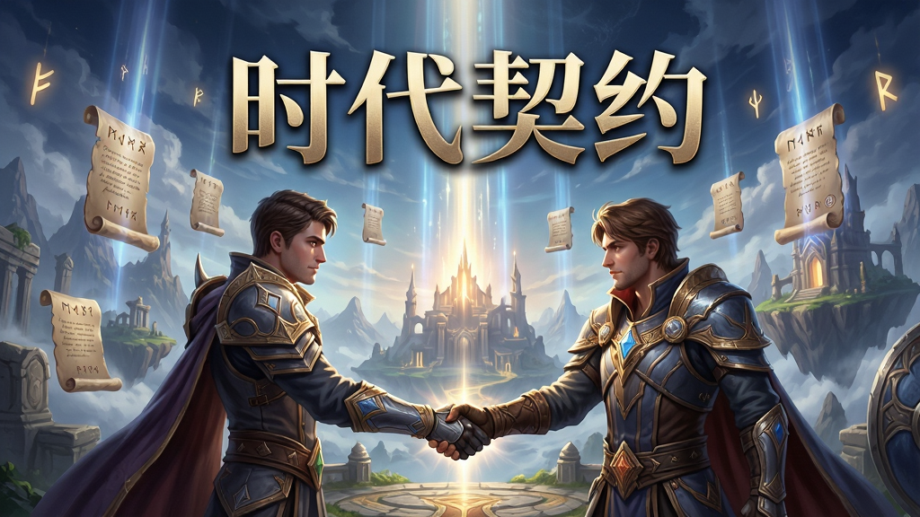 一张宽屏游戏主视觉图,画面中央是