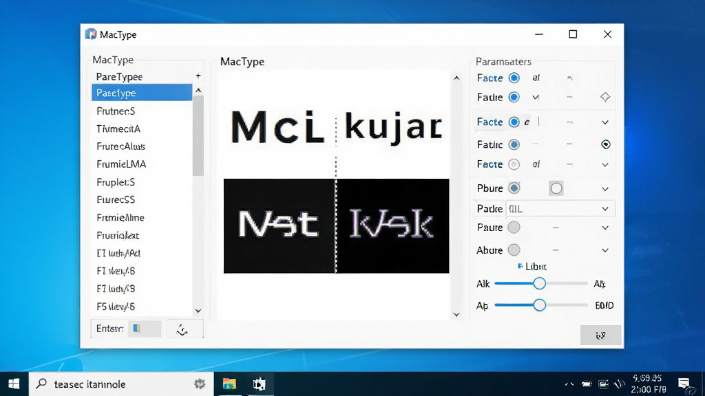 MacType����������ȫòչʾ������ΪWindows������һ��������Ⱦ�Ż����ߵ����д��ڣ���������ΪMacType������壬���Ϊ��Ⱦģʽѡ���б����Ҳ�Ϊ����������������Ű��������������Ϊ�Ƽ���Լ�磬ϸ�ڰ�������Ԥ���Ա�Ч������Ⱦ����ѡ��Ӵֵ��ڻ��飬���ʸ��壬����ɾ����޶���Ԫ��
