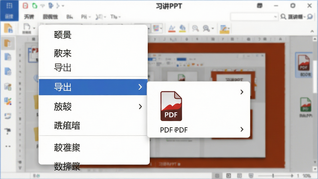 һ��չʾϰ��PPT����PDF���������ʾ��ͼ������Ϊ�����ļ��˵������б�������Ϊ����˵������У��Ű����������Ϊ��ƽ������磬ϸ�ڰ����˵���