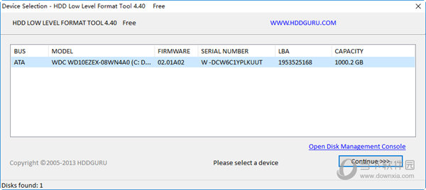 hdd low level format tool 操作界面 硬盘格式化