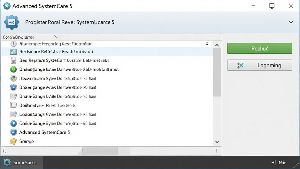 Advanced SystemCare 5 ע����޸����棬�����ʾɨ����Ĵ�����Ŀ�б����Ҳ����޸��ͱ��ݰ�ť������Ϊǳ��ɫ�����������������ֹ��������ʸɾ����޶���Ԫ��