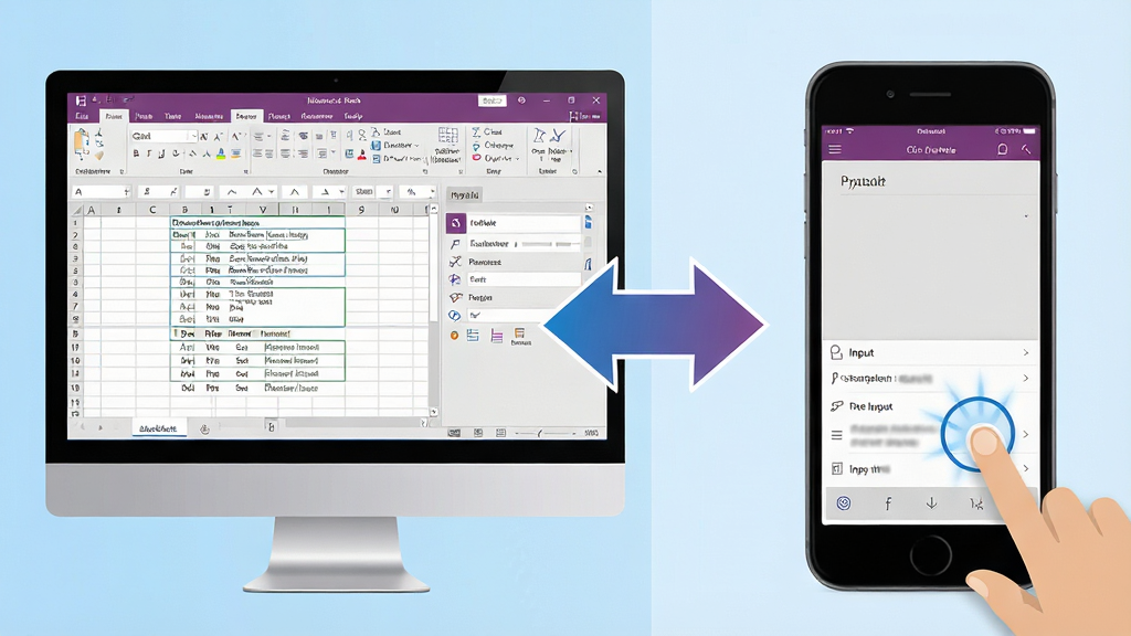 һ��չʾMicrosoft Office OneNote�ڵ��Ժ��ֻ��˲�������ĶԱ�ʾ��ͼ����������ǵ��Զ˽��棬�Ҳ����ֻ��˽��棬�м���˫���ͷ���ӡ����ֲ������ҷ��������Զ�չʾ���ӱ���༭���ֻ���չʾ���������Ű���ͻ�����˽���Ĳ�ͬ�������򣬷��Ϊ��ƽ����ƣ�ϸ�����ֻ�������ָ����Ķ���Ч������������������Ϊǳ��ɫ���䣬�ɾ��޶���Ԫ�ء�