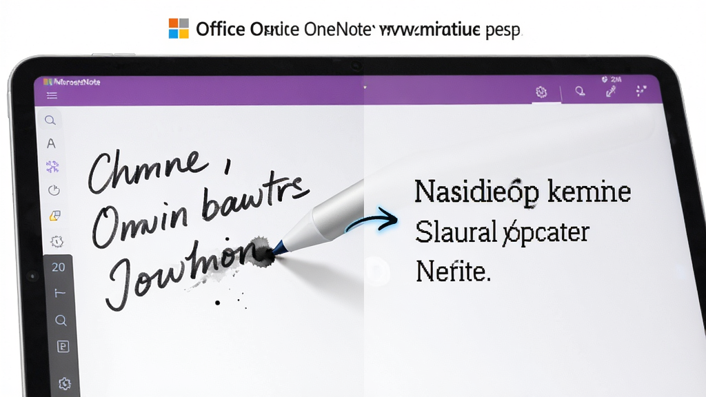 һ��չʾMicrosoft Office OneNote��дī��ת�����ܵ�ʾ��ͼ������������һ֧���ر�����ƽ����Ļ����дӢ�ĵ��ʣ��Ա�ͬ����ʾ����Ӧ��ӡˢ���ı������ֲ������ҶԱȣ��������д�ʼ����ұ���ת��������֡��Ű���ǿ��ת�����̵Ķ�̬�У����Ϊ���¿Ƽ��磬ϸ�ڴ��ʼ�����΢��ī����ȾЧ��������Ϊ������Ⱦ�������ɾ������