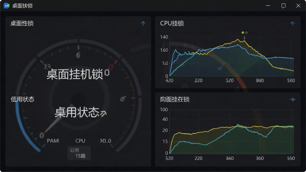 һ�ŵ������ܼ�ؽ����ͼ���ͼƬ����ʾ������һ�������ռ��״̬����CPU���ڴ����ߣ�����Ϊ��ɫ�Ǳ��̣����ֹ�����������ݿ��ӻ���ϸ�����������ʸ��壬�ɾ��޶���Ԫ��