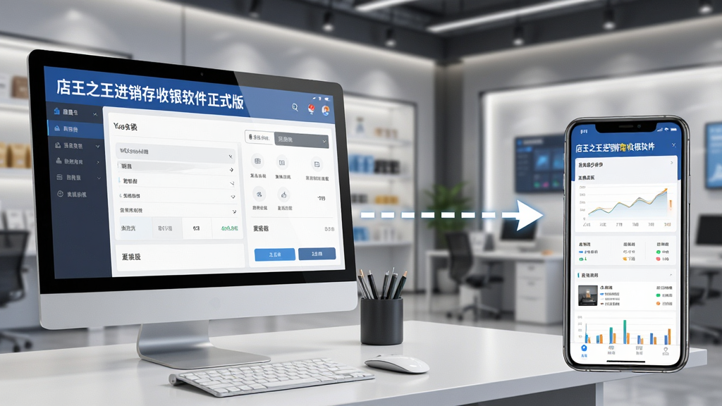 多端协同场景图,画面左侧是一台台式电脑显示