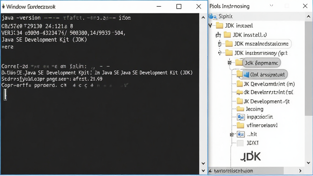 Java SE Development Kit ��JDK����������֤��װ�ɹ����棬����չʾWindows������ʾ�����ڣ�����java -version����ʾ�汾��Ϣ���Ȩ���������ڱ���Ϊ��ɫ������Ϊ��ɫ�ȿ����壬�Ҳ���JDK��װĿ¼�ļ��нṹ��������дʵ���������ּ�����ˣ�ϸ���ϰ��������˸Ч�������ʸɾ����޶���Ԫ��