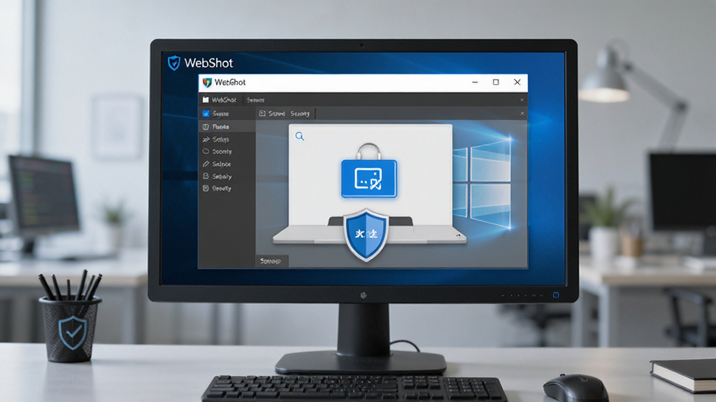 ������һ̨Windows������Ļ����ʾWebShot�����������н��棬����Ϊ����չʾ���Ű�Ϊ������������Ϊ�Ƽ��칫�磬ϸ�ڰ�������������������ͼ��ť��������Χ�ж���ͼ���ʾ��ȫ���������ơ�WebShot����ʾ�ڱ����������ʸ���ɾ��޶���Ԫ�ء�