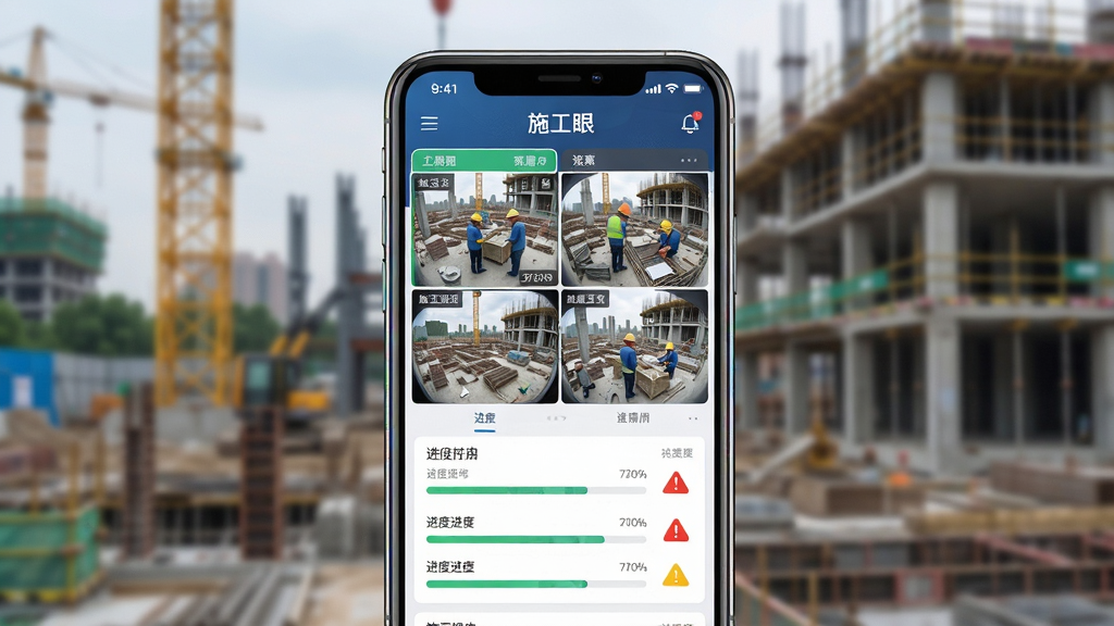 ����ȫòչʾ����������һ�������ֻ�������ʾ��ʩ����APP�ļ�ؽ��棬�����а��������������ͷʵʱ����ָ񡢽�������Ԥ��ͼ�꣬����Ϊ�黯�Ľ������س��������ֲ��þ��й�ͼ�����Ϊ�ִ��Ƽ���UI��ƣ�ϸ�����ֻ���Ե����΢���⣬��������������ʾ��ʩ���ۡ�����������Ϊ4K���壬����ɾ��޶���Ԫ��