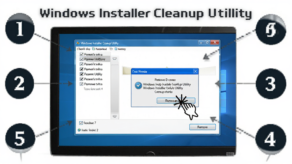 Windows Installer CleanUp Utility ��������ʾ��ͼ������Ϊ������Ļ��ʾ�����������������������������Ϊ�����ͼ������Ϊ�����ű�ע���Ű�̷̳��ϸ�ڰ�����ѡ��Remove��ť����ʾ�����������������ɾ����޶���Ԫ��