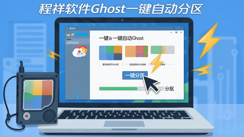 AI��ͼ����������Ϊһ̨�򿪵ıʼǱ�������һ�����Ӳ�̣���Ļ����ʾ��������Ghostһ���Զ������Ĳ������棬һֻ���ָ���������һ����������ť����Χ��������ű�ʾ�ٶȼ��죬����Ϊ���й�ͼ�����Ϊ��ƽ���Ƽ��廭��ϸ�ڰ���Ӳ��ͼ�ꡢ����ɫ�顢�����������������ɾ����޶���Ԫ�أ�ͼƬ�пɴ��С���������Ghostһ���Զ���������һ������������