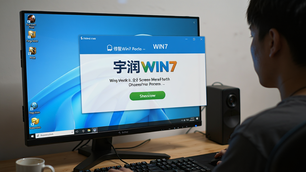 һ�ŵ��Բ�������ͼ��������һλ������ڵ���ǰ����Ļ����ʾ����WIN7��Ϸȫ���޸��������޸��ɹ���ʾ���棬����������Ϸͼ�꣬������дʵ��������ͣ������������޶���Ԫ�ء�