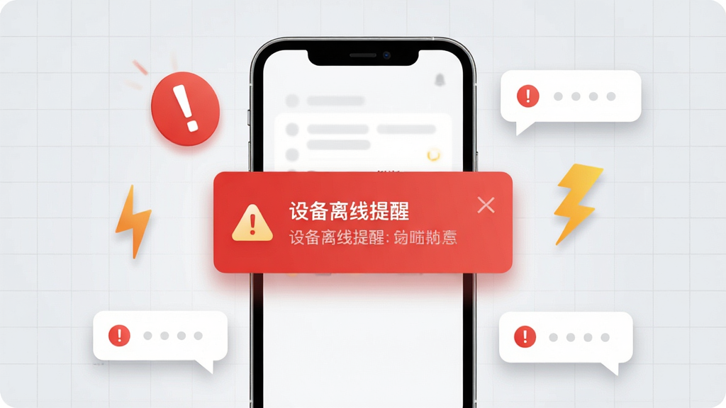 ��������ԴApp�澯���ѹ���ʾ��ͼ������չʾһ���ֻ�������ɫ�澯֪ͨ��Ƭ����Ƭ��д���豸�������ѣ��ֻ���Χ�и�̾��ͼ���������ţ�������ǳ��ɫ��ϸ΢���񣬲���Ϊ�ֻ����м���ΧƯ��֪ͨ���ݣ����Ϊ���UIչʾ�磬ϸ�ڰ���֪ͨ��Ƭ����Ӱ��ͼ������������������޶���װ��