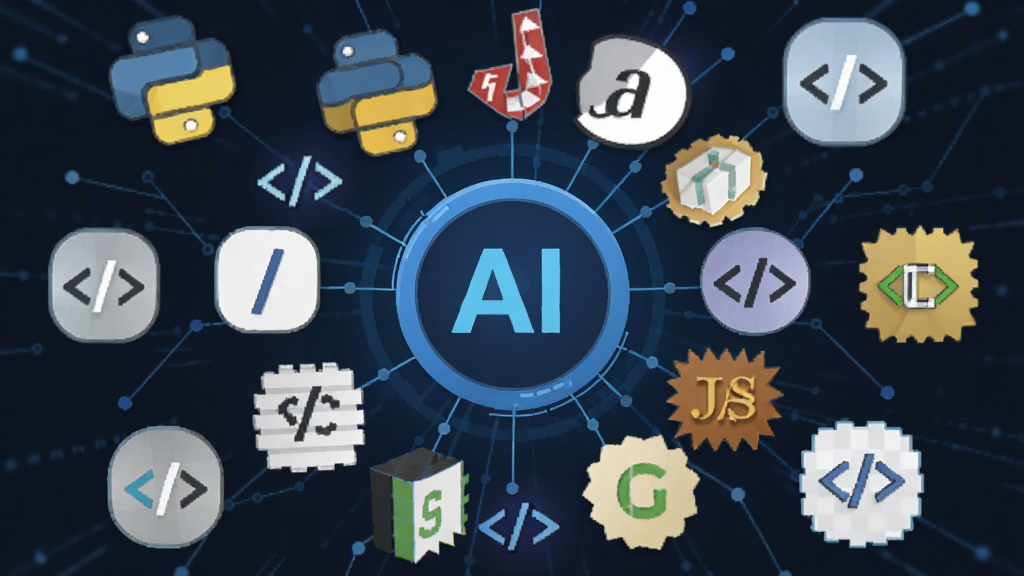 CodeBuddy.AI������֧��չʾ������Ϊ���ֱ������ͼ�껷��AI���ģ����ֳ�Բ�η���״���Ű�ͻ�����Ա�ʶ�빤��Logo�����Ϊ��ƽ���Ƽ��廭��ϸ�ڰ���Python��Java��JS��ͼ�꣬���ʸ��壬����ɾ����޶���Ԫ��