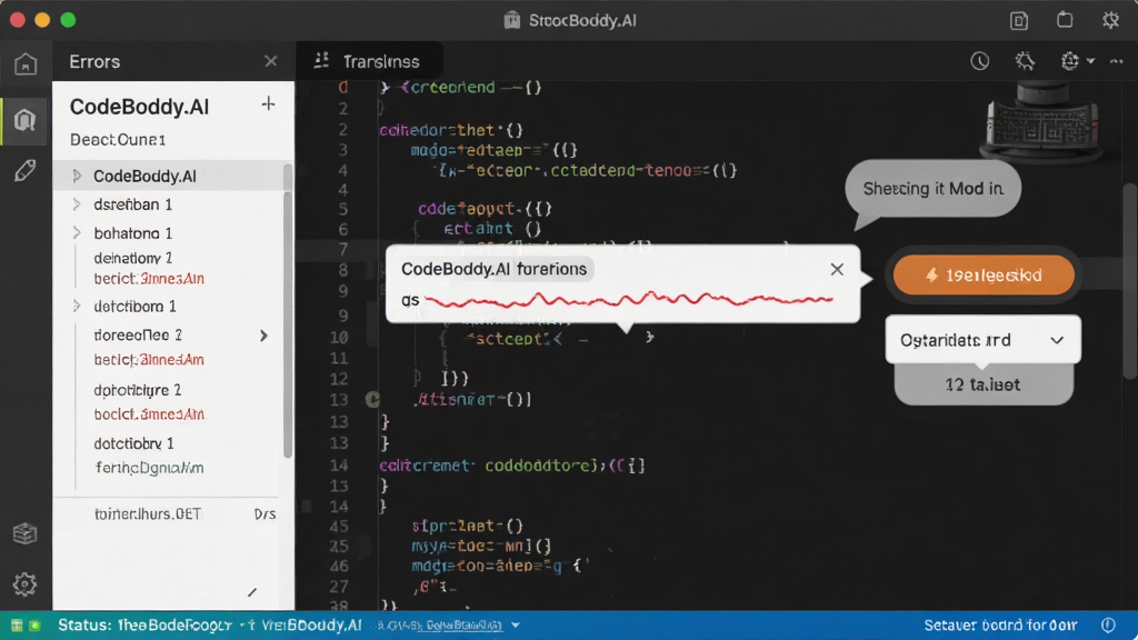 CodeBuddy.AIʵʱ�����⹦��չʾ������Ϊ����༭���к�ɫ�����߱�ע�����У�����Ϊȫ���༭���ӽǣ��Ű�ͻ��������ʾ���޸���ť�����Ϊ�������磬ϸ�ڰ��������б����޸��������ݡ�״̬����ʾ�����ʸ��壬����ɾ����޶���Ԫ��