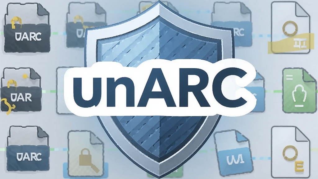 һ��չʾ unARC ������ȫ��ѹ���ܵ�ͼƬ������������һ��������״�İ�ȫͼ���� unARC ������־��ϣ���Χ������ѹ�������ļ�ͼ�꣬���岼�־��жԳƣ����Ϊ��ȫ�Ƽ��У�ϸ�ڰ��������Ķ��������������������֡�unARC������������������ɾ��޶���Ԫ��