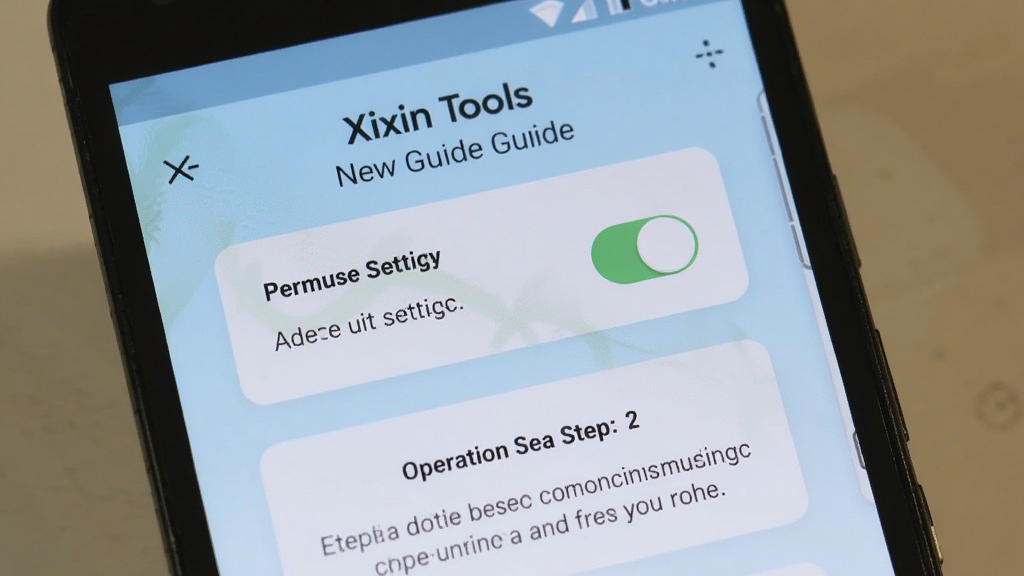 һ����׿�ֻ���Ļ��ʾXixin Tools����������ҳ�棬��������Ȩ�����ÿ��غͲ���������ʾ������Ϊ����ɫ���������׶�������Ѻã������������޶���Ԫ��