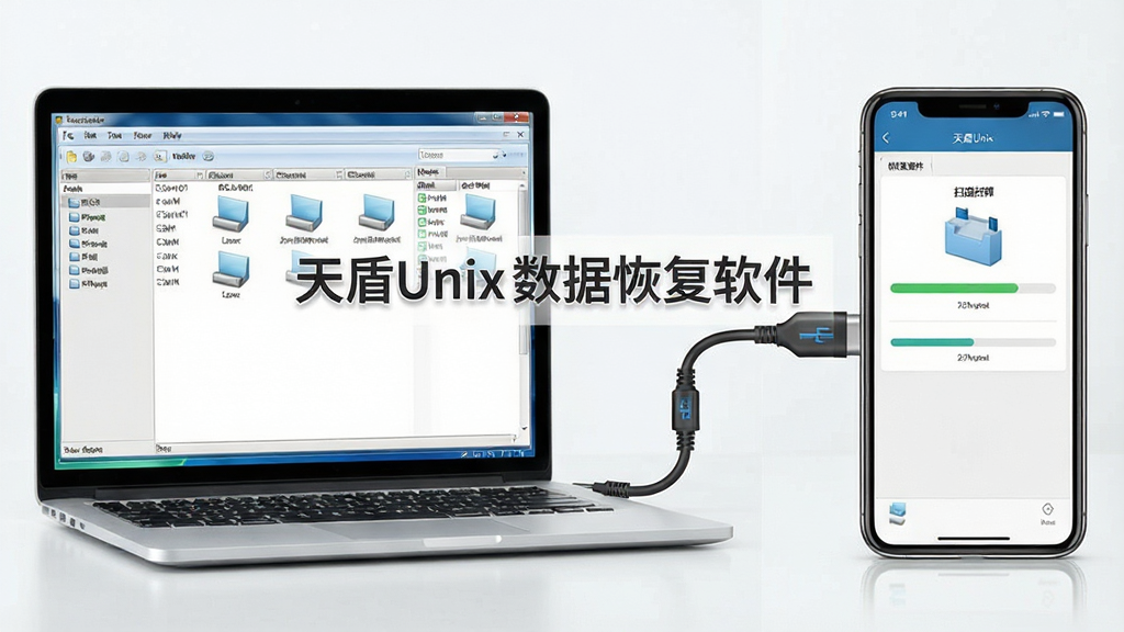 һ��չʾ���Unix���ݻָ������ڵ��Զ˺��ƶ���ͬʱʹ�õĳ���ͼ����������ǱʼǱ�������ʾ�����������棬�Ҳ��������ֻ���ʾ�ƶ��˽��棬�м������������������������б�ע
