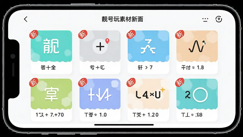 �������زĸ��½��棬�ֻ���Ļ��ʾ�����ϼܵķ��ź�ģ���б������С��¡���ʶ�������Ű����룬��ɫ���£����������ɾ�
