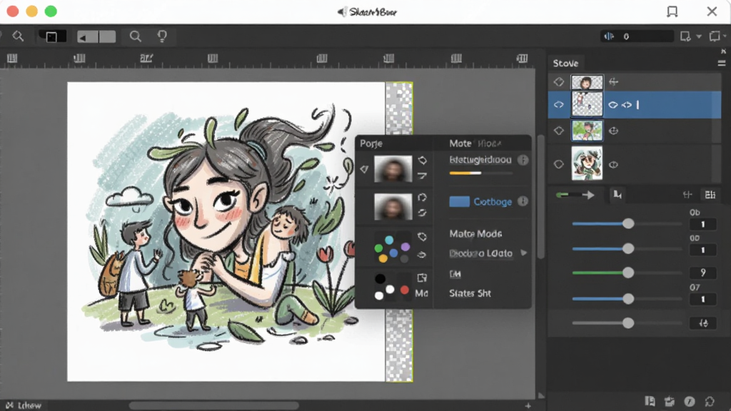 SketchBookͼ�����������棬չʾ���ͼ���������ģʽ�˵������������ֻ���Ĳ廭��Ʒ���ڱ༭�������Ҳ���ʾͼ������ͼ��������飬���רҵ��࣬ϸ�����������ʸɾ���������Ԫ��