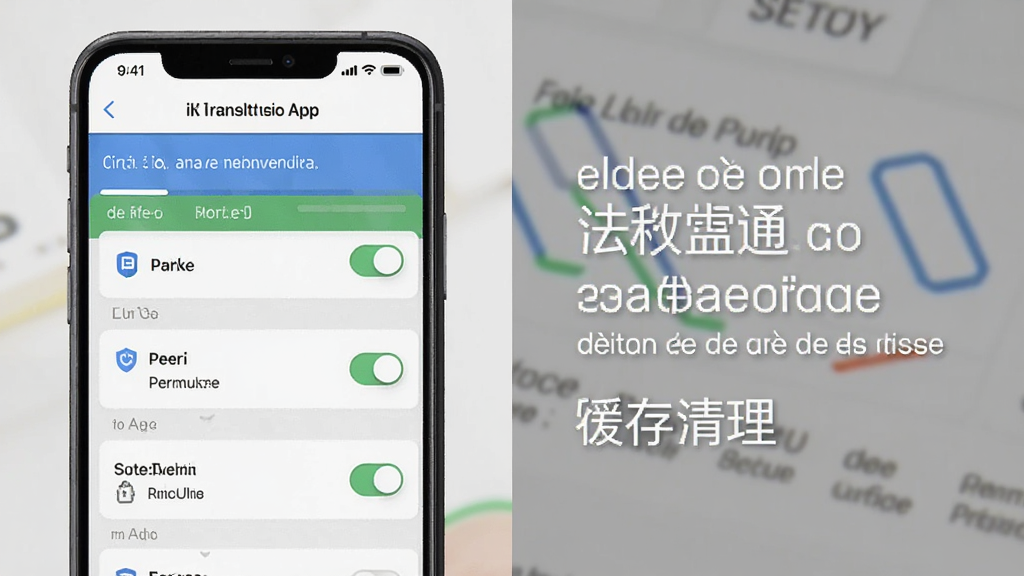 ���﷭��ͨ�ƶ���ʹ�ý̳�ʾ��ͼ������Ϊ�ֻ���Ļ��ʾ���﷭��ͨAPP������ҳ�棬����Ϊ�������е�Ȩ�޿��غͻ�������ѡ����Ϊ������˵��ƶ������ý��棬ϸ�ڰ���Ȩ��ͼ��ʹ洢�ռ�����������ʸ���ɾ��޶���Ԫ��