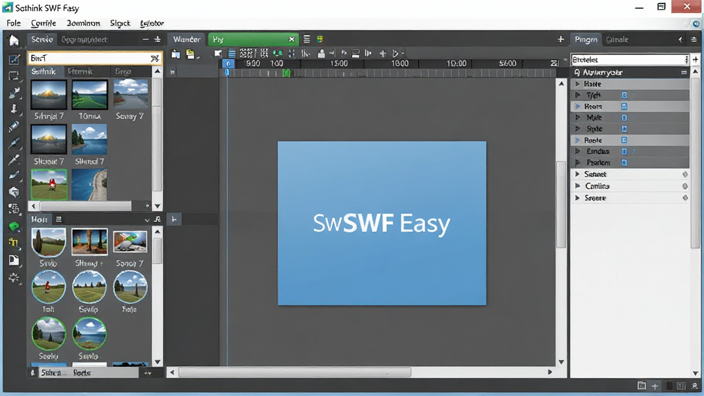 Sothink SWF Easy ���������棺������ʱ�����뻭�������������Ϊ���������زĿ⣬�Ҳ���������壬���岼��������������ִ������ʸ��壬�ɾ��޶���Ԫ��
